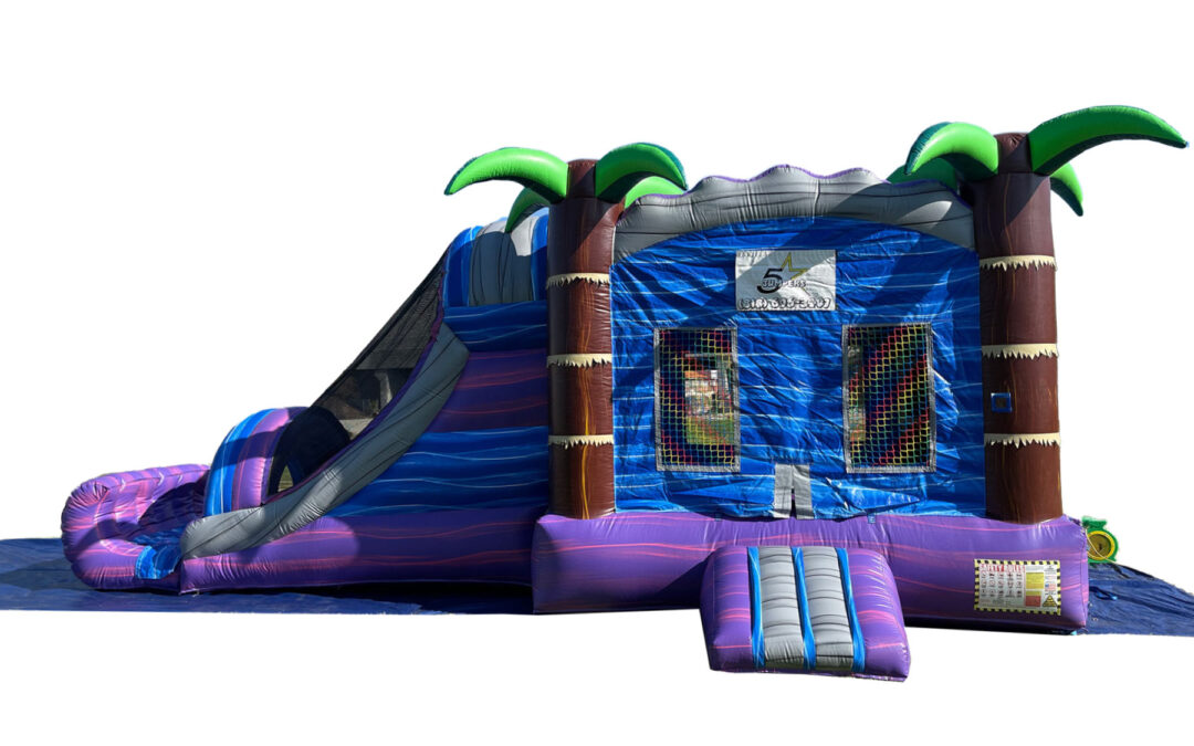 Tropical Jumper Slide Combo Dry 16 x 35 – Brown/Purple/Blue/Green